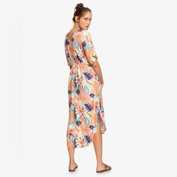 🦩 Roxy Flamingo Shades Midi Dress - Picture 2 of 8